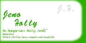 jeno holly business card